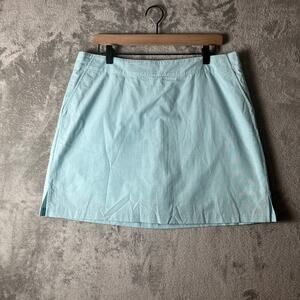 Lady Hagen Essentials Dot Oxford Golf‎ Skort Blue Reef Size 12 Athletic Gym New